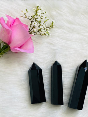 Black Obsidian Crystal Points