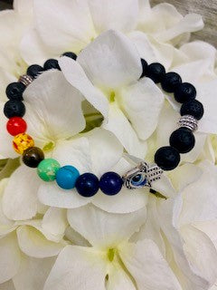 7 Chakra Hamsa Bracelet