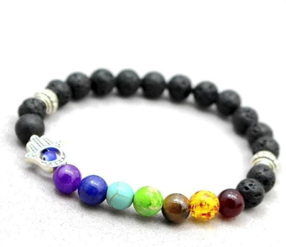 7 Chakra Hamsa Bracelet