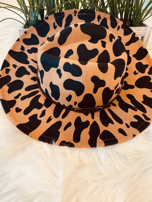 Leopard Print Fedora Hat